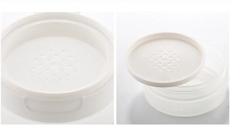 Пустая баночка для пудры с просеивателем и винтовой крышкой компактная