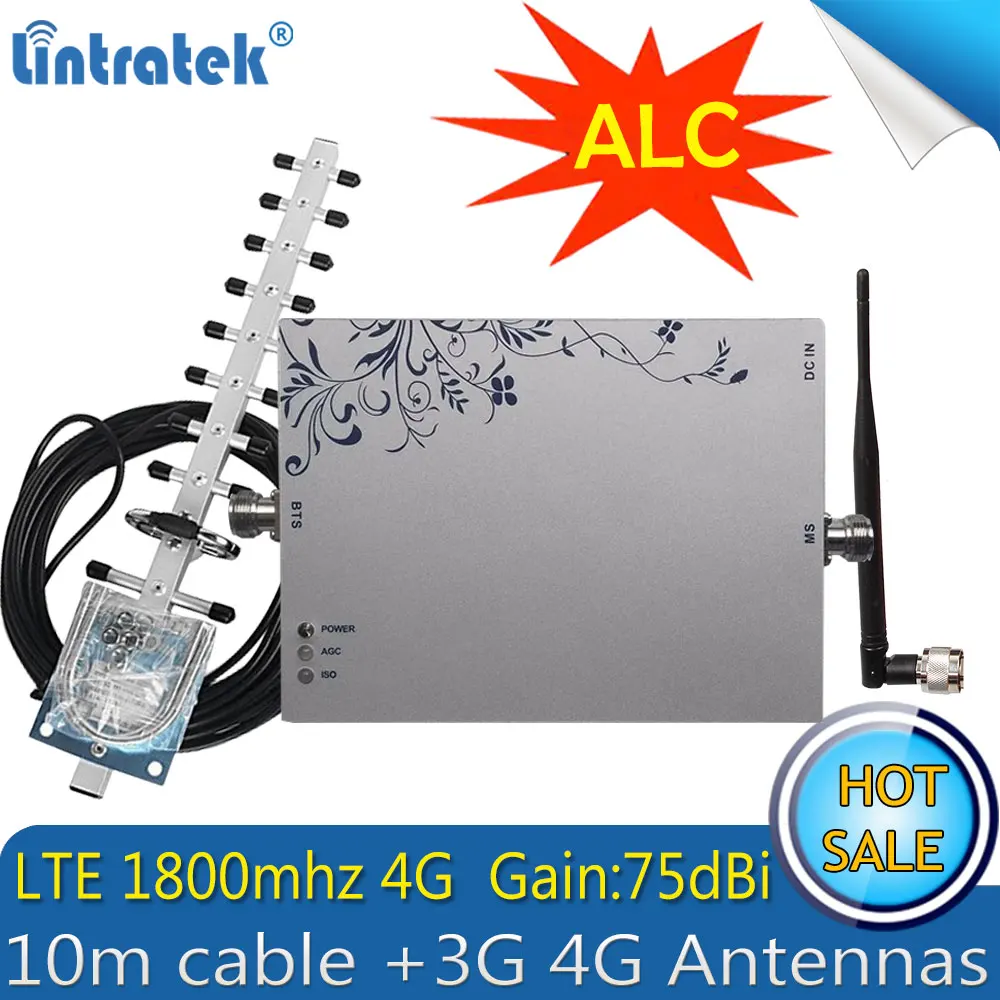 Повторитель сигнала сотового телефона Lintratek LTE DCS 1800 МГц 4G ALC gsm umts lte с антенной 4G|umts