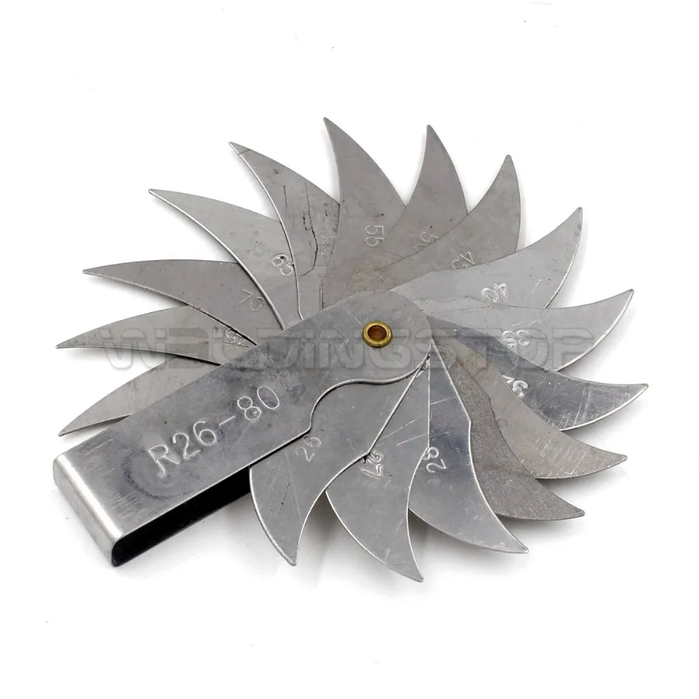 Радиус gage набор филамента R26 80mm вогнутая выпуклая дуга внутренняя внешняя|gauge