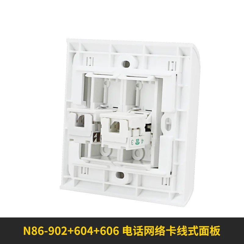 N86-902+604+606 dual-port telephone network panel RJ45 cable plus information socket | Обустройство дома