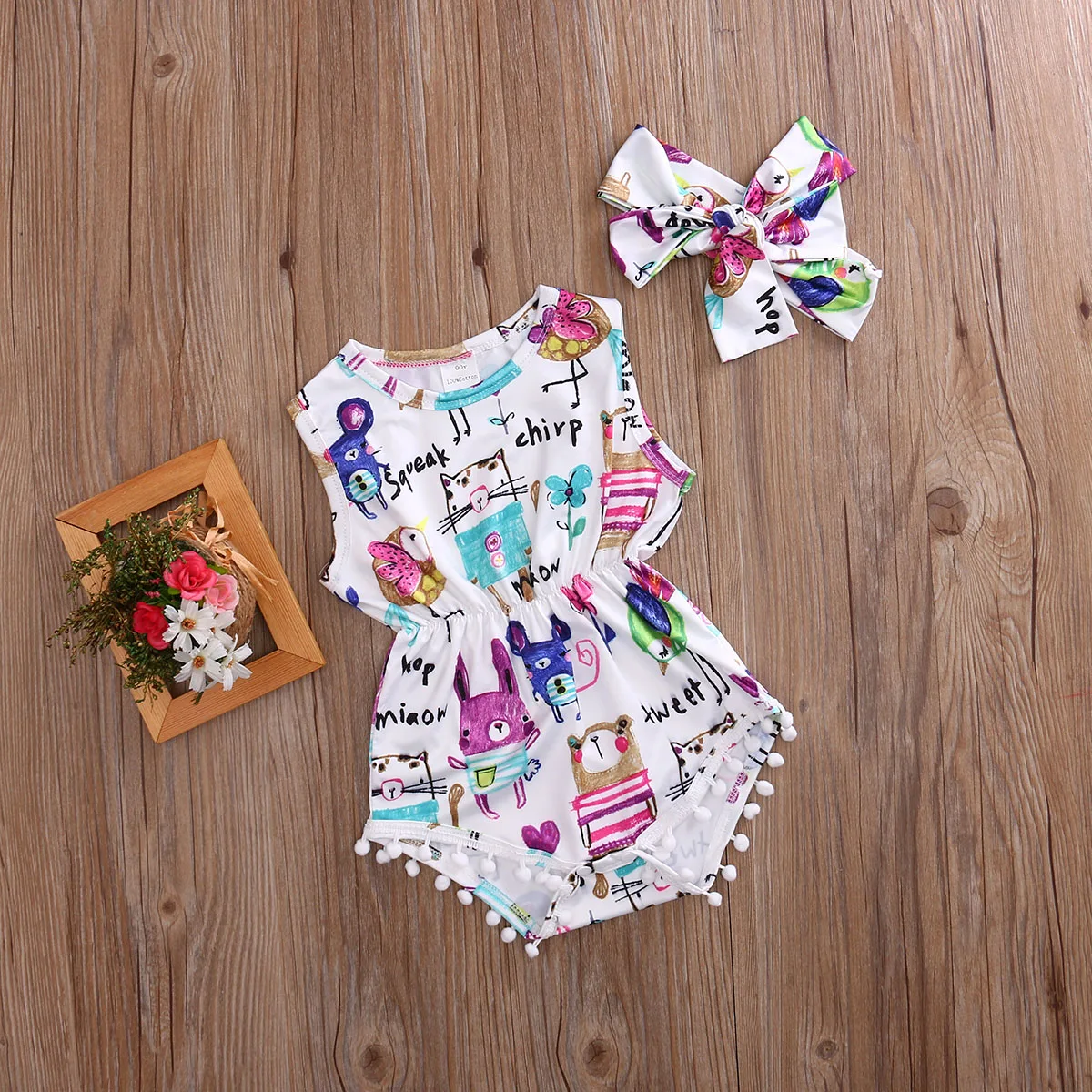 2017 модная одежда для маленьких девочек топы боди с рисунком кролика комбинезоны