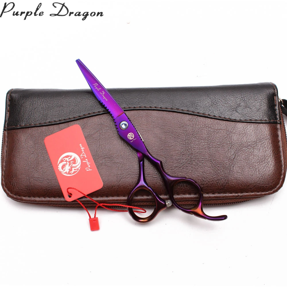 Профессиональные ножницы для собак из нержавеющей стали с фиолетовым драконом