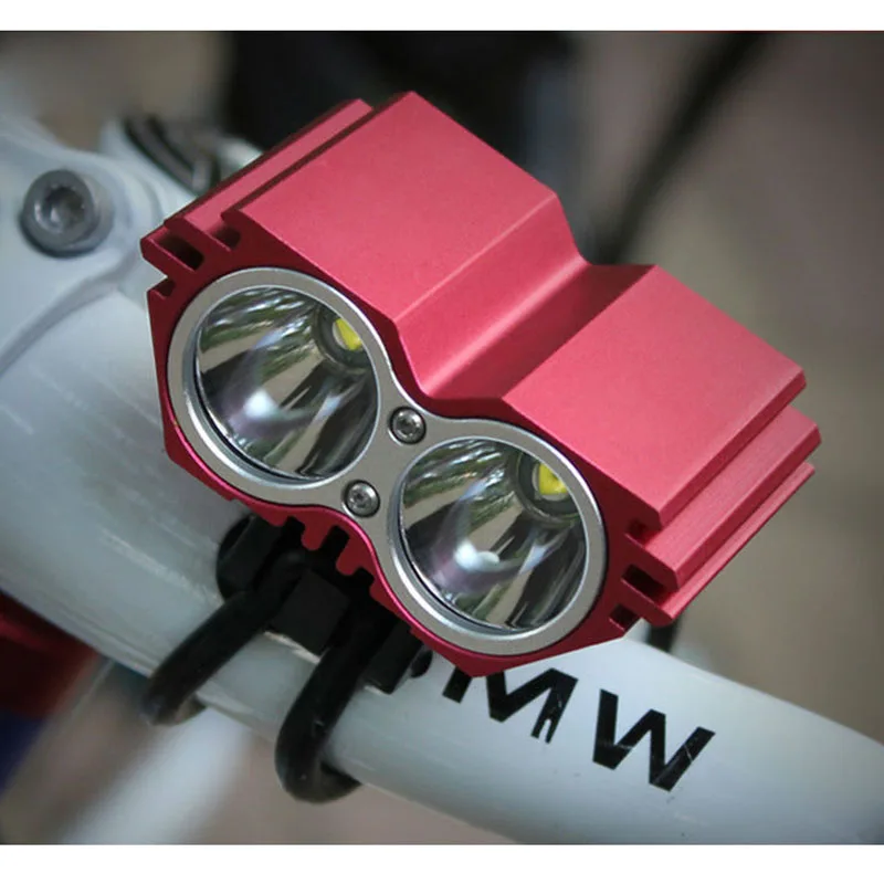 Фонарь налобный велосипедный светодиодный 6400 лм мАч|flashlight for bicycle|2x cree xm-l u22x |