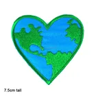 Нашивка в форме сердца Love Earth, патчи для одежды с вышивкой, наклейки для одежды, аксессуары для одежды