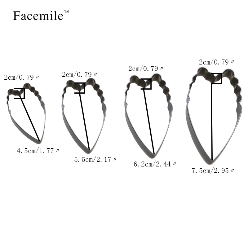 Facemile 4 шт./компл. украшение для торта из помадки лепестки цветов резак форма пион