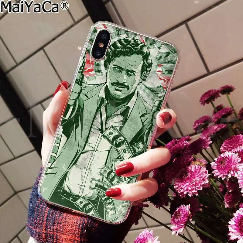 MaiYaCa Narcos ТВ серия Пабло Эскобар Coque Оболочка Чехол для телефона для Apple iPhone 8 7 6 6S Plus X XS MAX 5 5S SE XR крышка