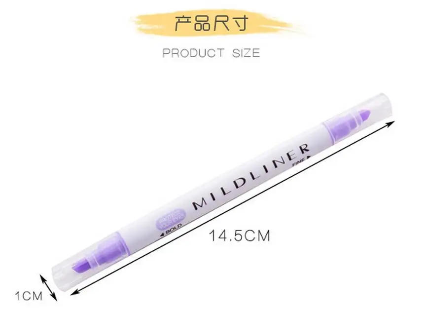 Милые 12 цветов ручки mildliner хайлайтер двойная двухглавая флуоресцентная ручка художественный маркер для рисования канцелярские принадлежности Школьные принадлежности