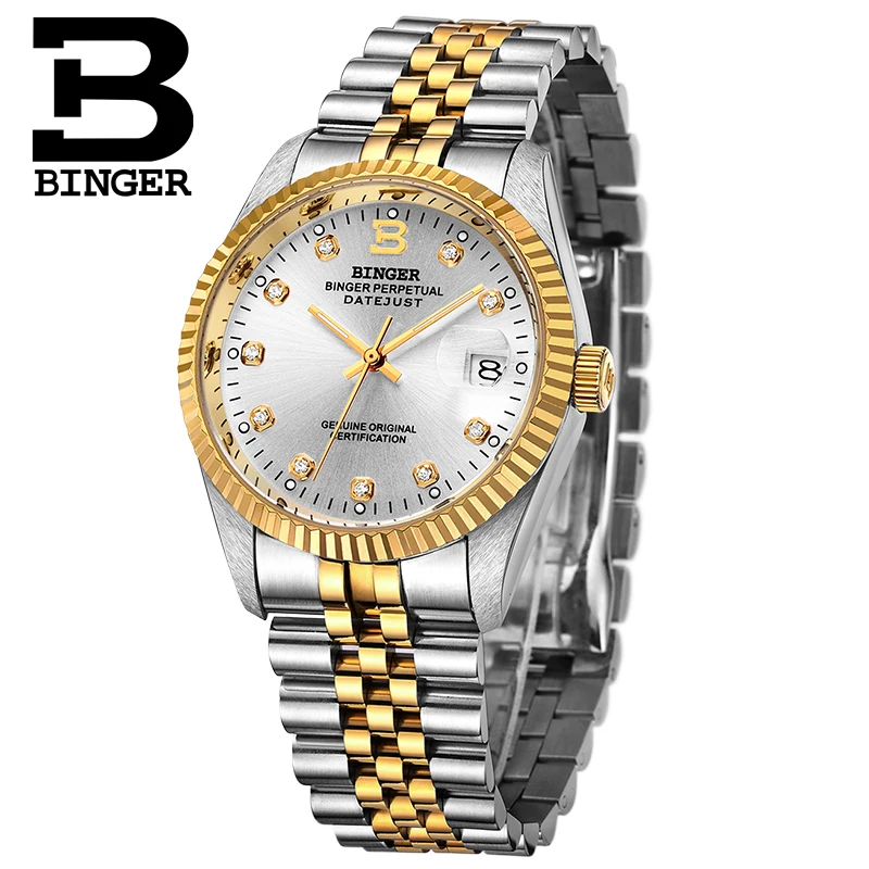 Швейцарские часы Бингер Мужские автоматические механические мужские люксовый