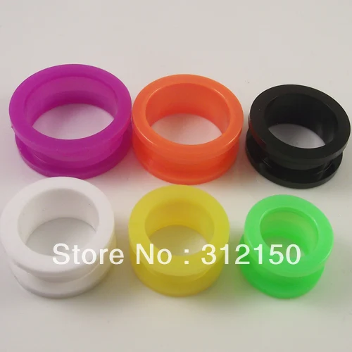 

SaYao Big Size 120pcs/lot Wholesale Candy Color Ear Flesh Tunnel Taper Stretchers Ear Plug Plugs Body Piercing Jewelry Acrylic