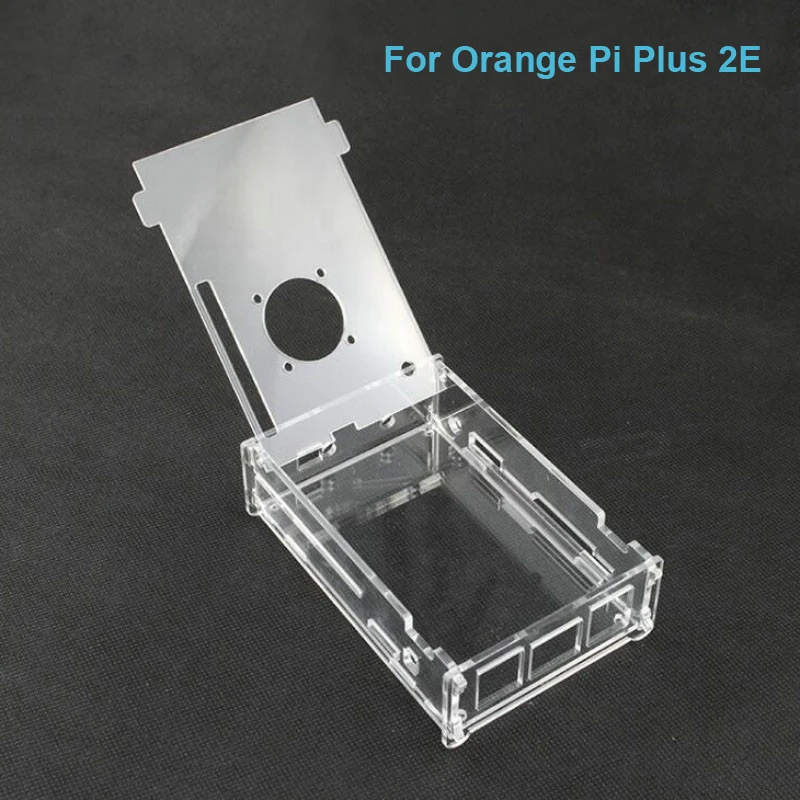 Популярный акриловый чехол с охлаждающим вентилятором для Orange Pi Plus 2E пластиковый прозрачный чехол для Orange Pi Plus 2E прозрачный чехол