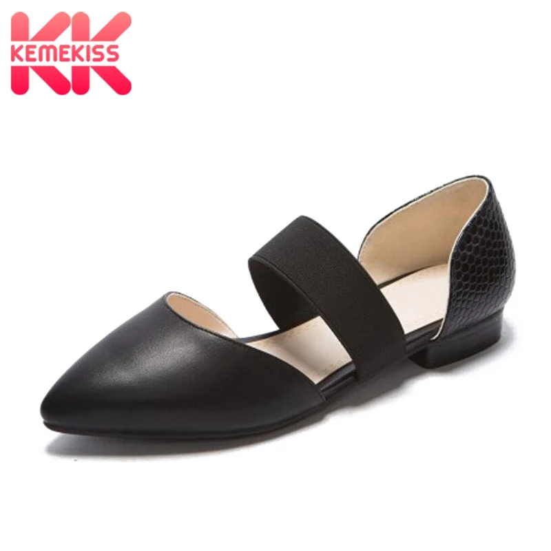 KemeKiss Women Flats Sandals Sexy Pointed Toe Summer Shoes Elastic Band Casual Comfort Pregnant Footwear Size 34-39 | Обувь
