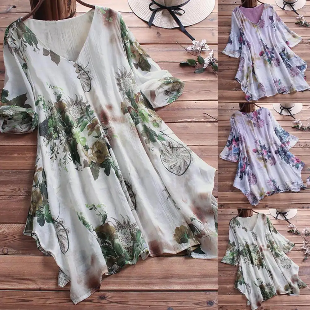 Женская блузка с коротким рукавом из хлопка и льна ажурная кружевная в стиле