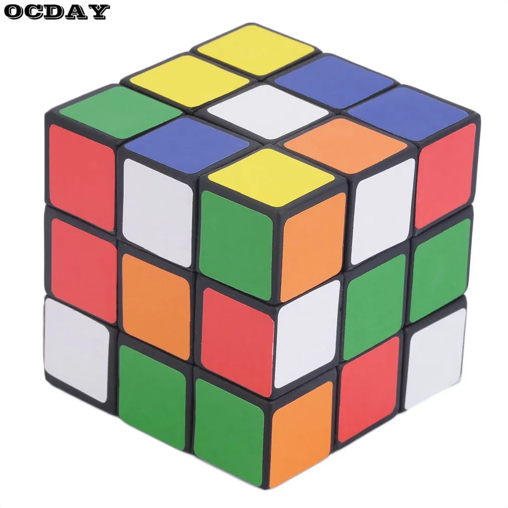 53 мм классические магические игрушки куб 3x3x3 ПВХ наклейка блок скорость Интеллектуальный Магический кубик красочный обучающий и развивающий головоломка куб игрушка
