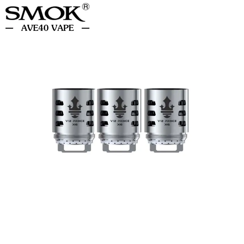 9 шт./лот оригинальный SMOK TFV12 Prince сменная катушка Q4/X4/X6/T10 0/M4/Mesh/Strip Core для Tank e
