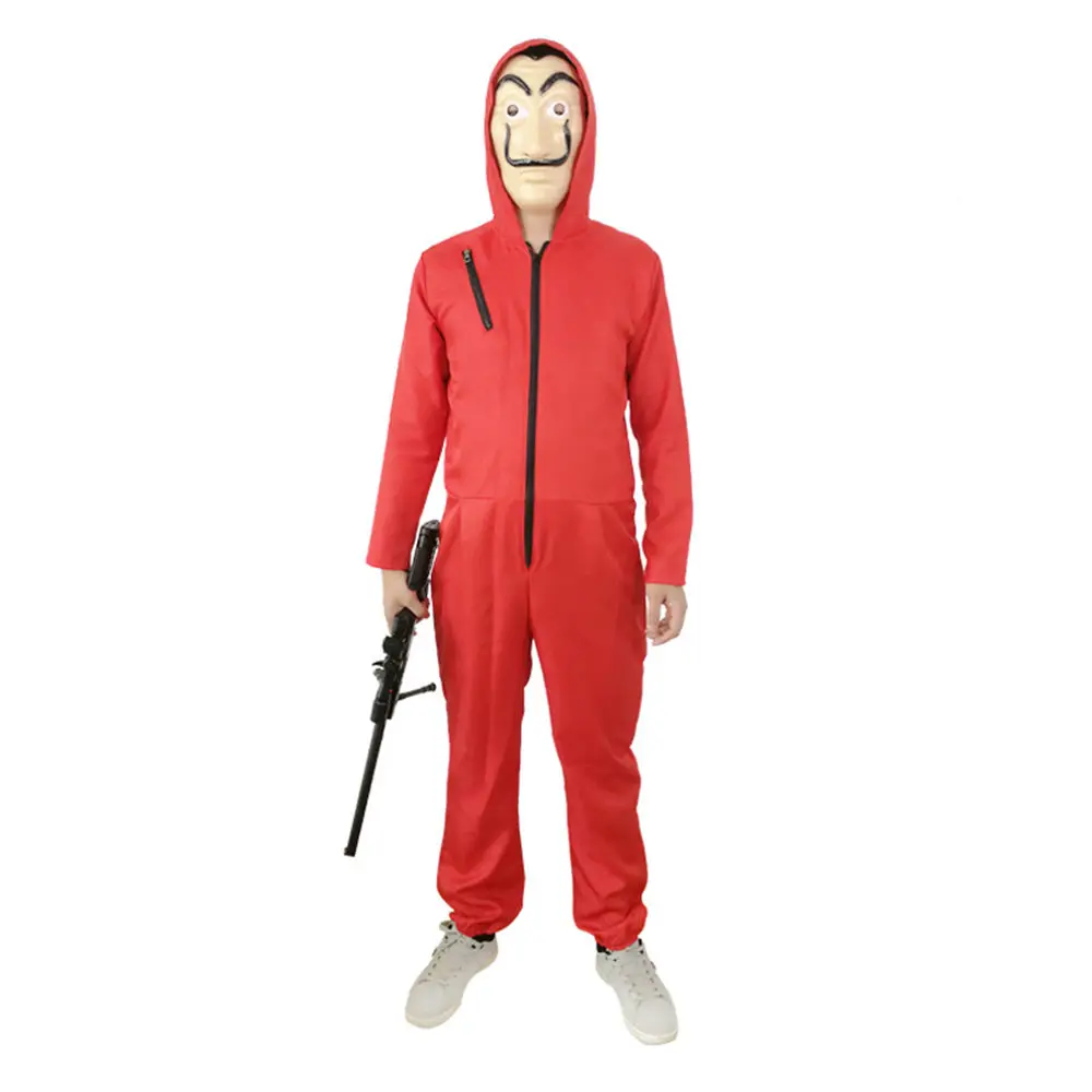 

Salvador Dali Movie Costume Money Heist The House of Paper La Casa De Papel Cosplay Halloween Party Costumes with Face Mask