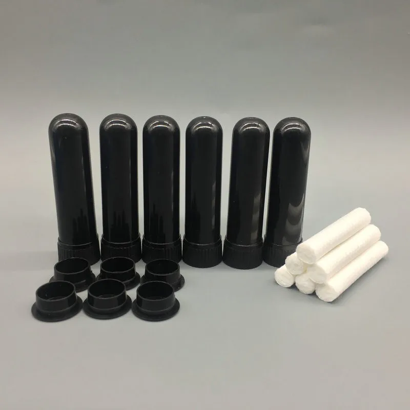 black 16 компл./лот DIY многоразового Пустой нос контейнеры для носовых ингаляторов палочки для эфирных масел, контейнеры для носовых ингаляторов с высоким Качественный хлопок Фитили - Цвет: black