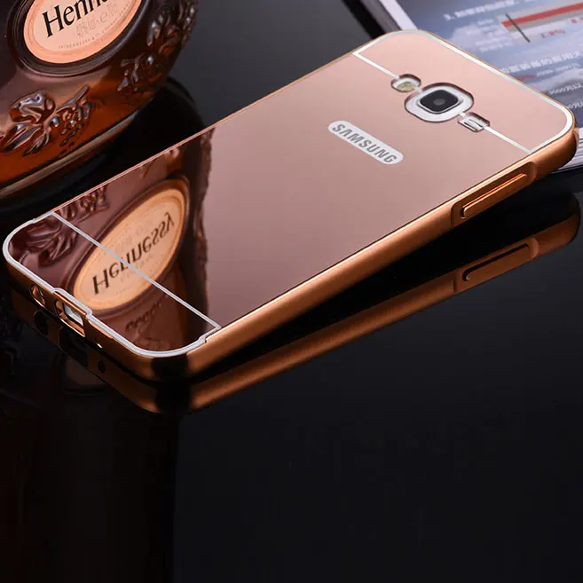 Для samsung A5 чехол алюминиевый бампер акриловая зеркальная задняя крышка для Coque samsung Galaxy A5 чехол A500 A5000 A5 Funda - Цвет: roseo