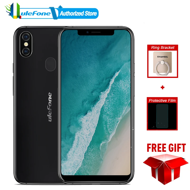Ulefone X Android 8 1 мобильный телефон 5 85 &quotHD + MT6763 Восьмиядерный 4 Гб ОЗУ 64 ПЗУ Лицо ID 3300
