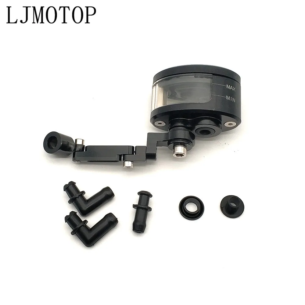 Black Для KAWASAKI KLX 150 250 KLX250 KLX 450R KDX 125 250 универсальный зажим для переднего тормоза резервуар масло Жидкости чашки+ кронштейн - Цвет: Black