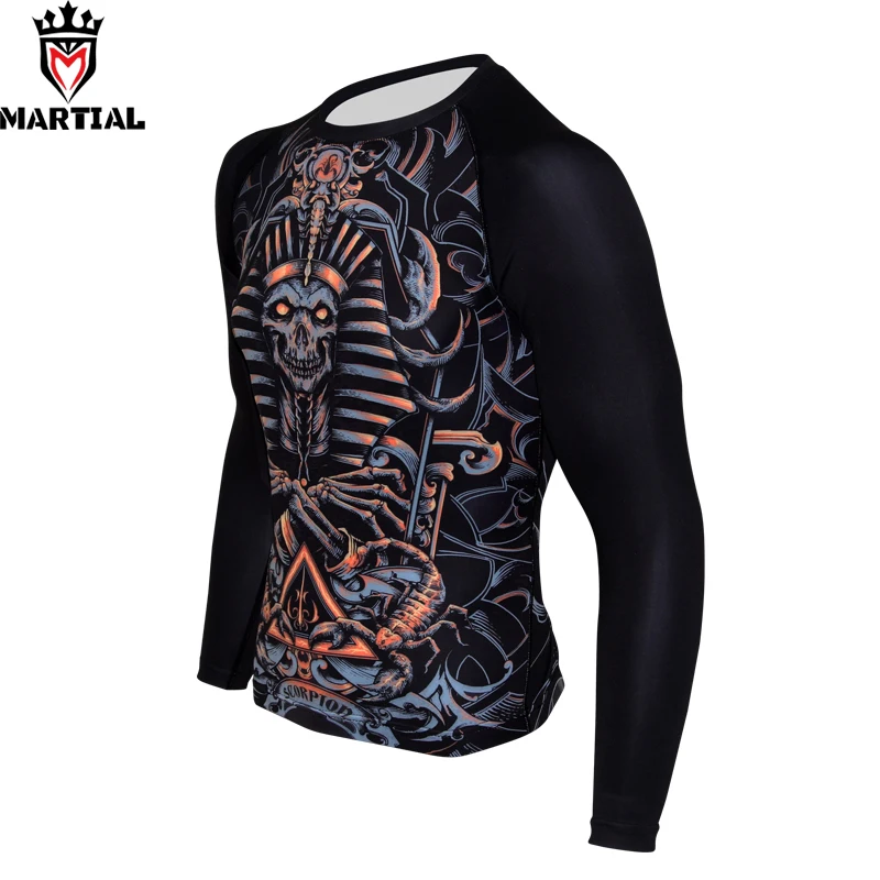 Боевые искусства: скорпион Сублимация mma rashguards bjj Джерси боксерские