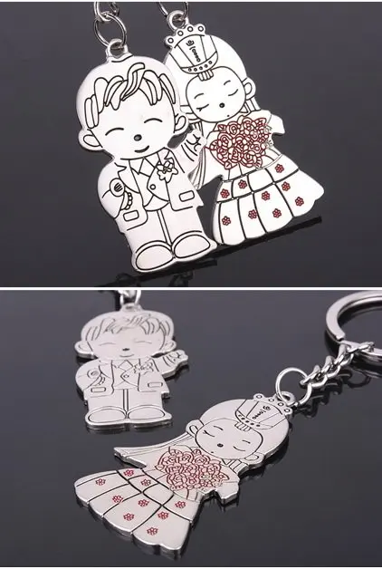 Бесплатная доставка! 1 партия = 30 пар! Брелок из металлического сплава для пар с