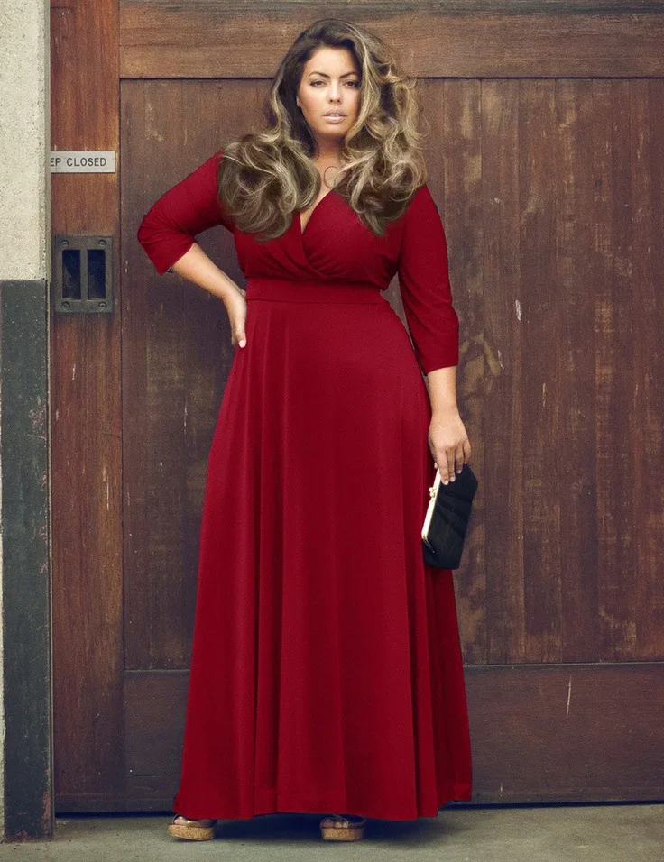 

Vintage A Line Long Dress Women Spring Summer Casual Wrap V Neck Elegant Office Work Dress Female Vestido Robe Plus Size 3XL