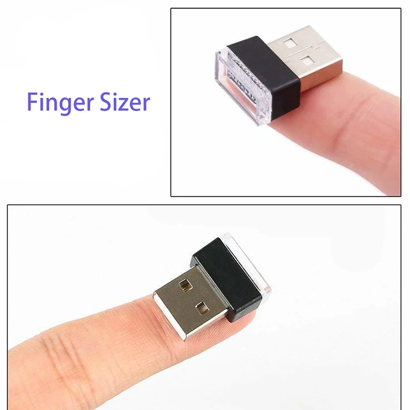 Автомобильный USB светодиодный атмосфера огни декоративные лампы аварийного освещения Универсальный PC Портативный Plug and Play красный/синий/белый