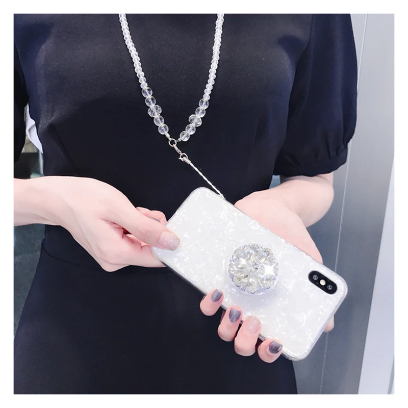 Роскошный силиконовый чехол с 3D алмазным кольцом для iphone 6 7 8 plus X XR XS11pro MAX Samsung galaxy
