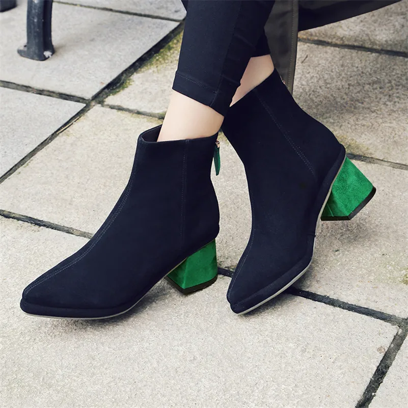FEDONAS/Новинка Женские базовые ботильоны сезон осень зима женская обувь на высоком