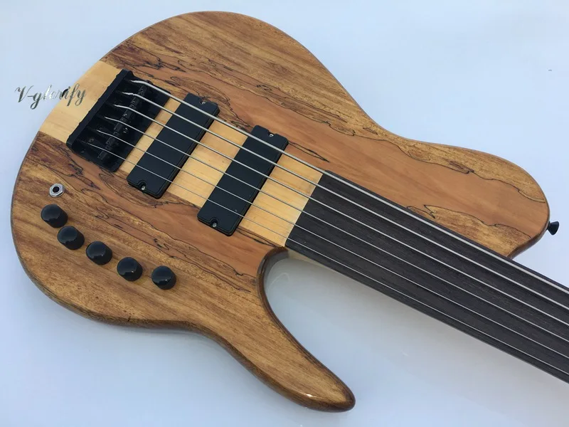 Профессиональная 6 струнная шея через fretless бас-гитара