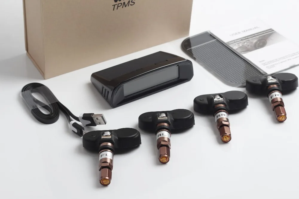 PA Solar Power Wireless Tire Pressure Monitoring Intelligent System ( TPMS ) with Cigarette Charger Set | Автомобили и мотоциклы