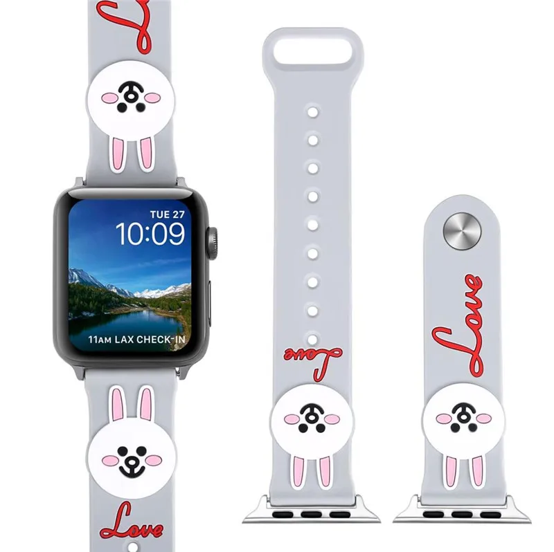 color 9 Кожаный ремешок в горошек с изображением Минни Микки и кошки hello kitty для Apple Watch серии 4, 3, 2, 1, ремешок для iWatch 38, 42 мм, 40, 44 мм, мышь - Цвет: color 9