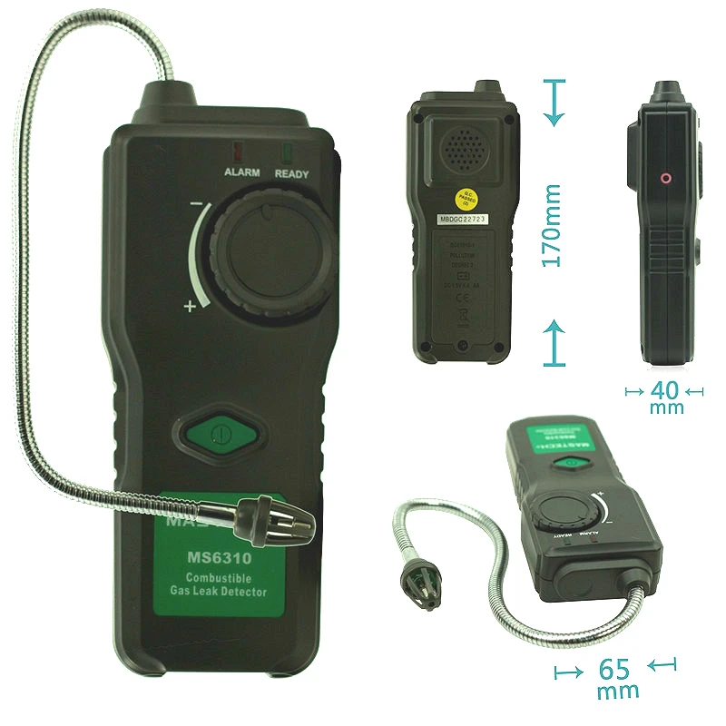 Портативный детектор горючих газов пропан утечки природного газа со звуковым