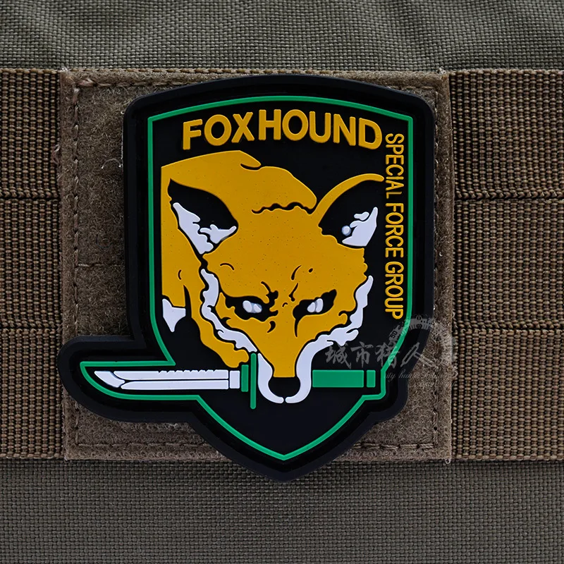 Тактическая нашивка FOXHOUND из ПВХ нарукавная спецназа|foxhound patch|patch tacticalpatch tactical pvc |