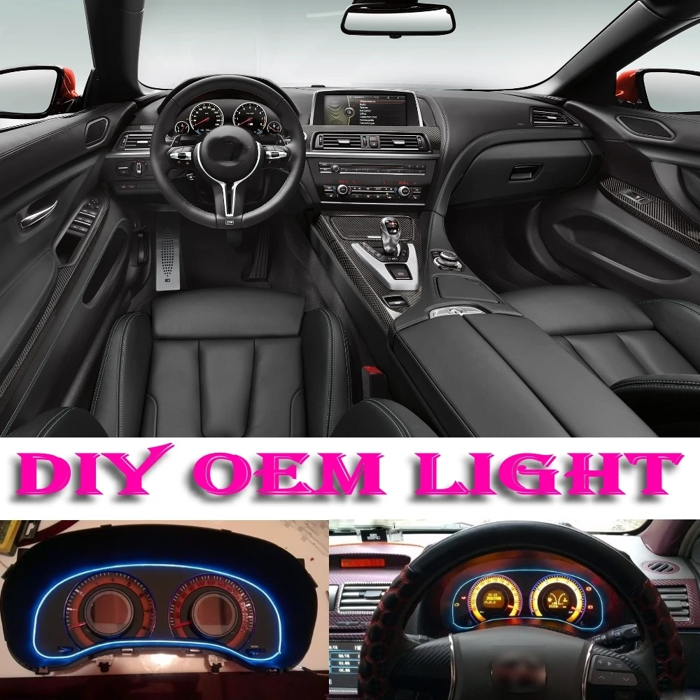 Атмосфера автомобиль свет Гибкая неоновый EL провода интерьера легкие
