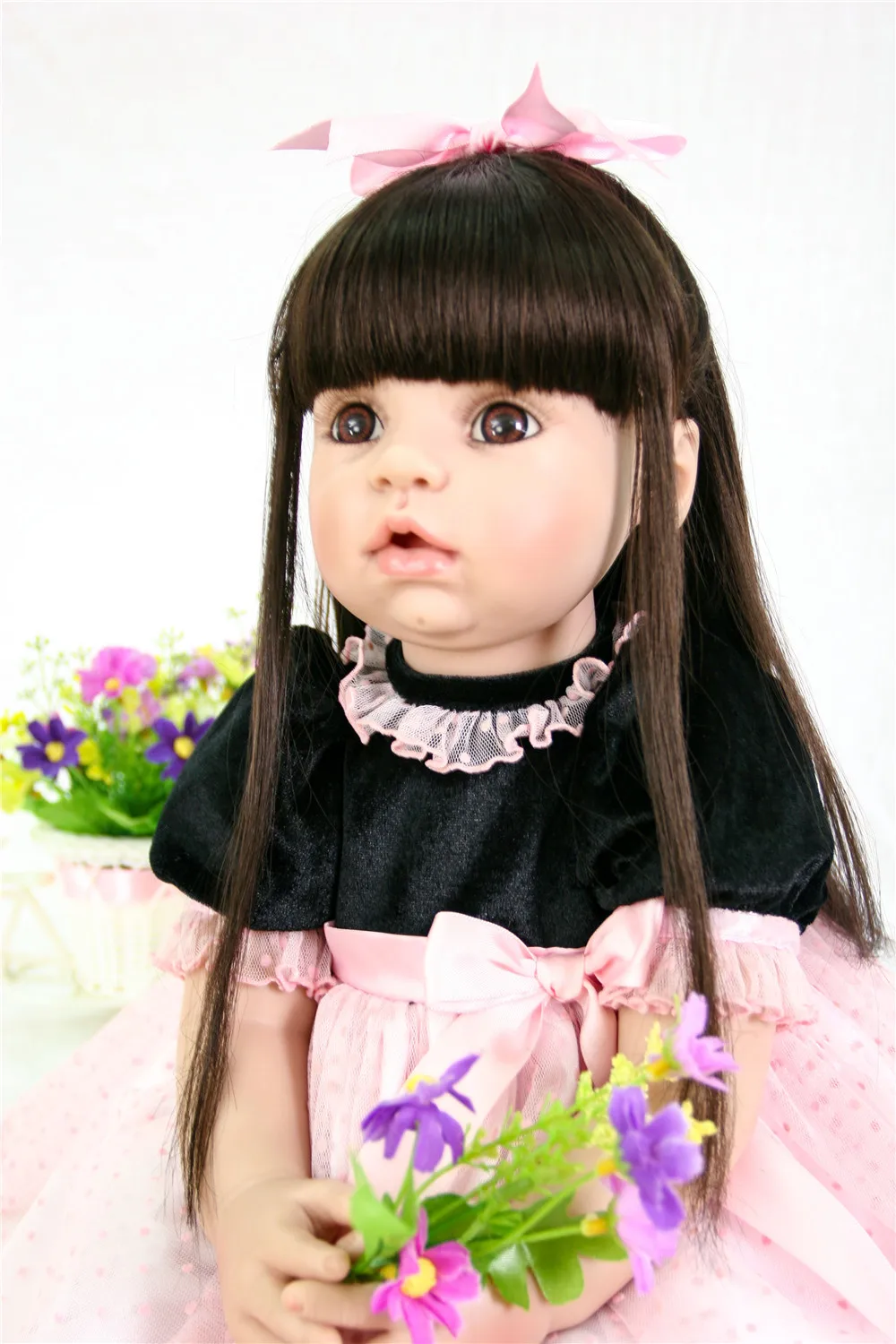 New 60cm Silicone Reborn Babies Lifelike Toddler Angel Baby Bonecas Girl Doll Bebe Brinquedos Toys For Kids Gift | Игрушки и хобби