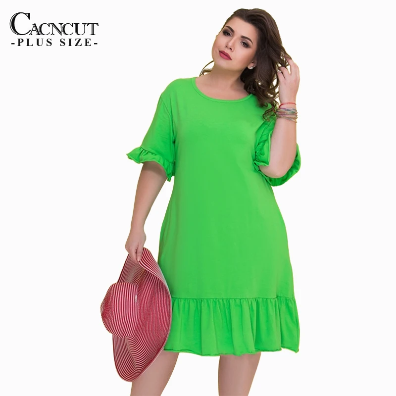 CACNCUT 5XL 6XL 2019 повседневные свободные летние кружевные платья большого размера