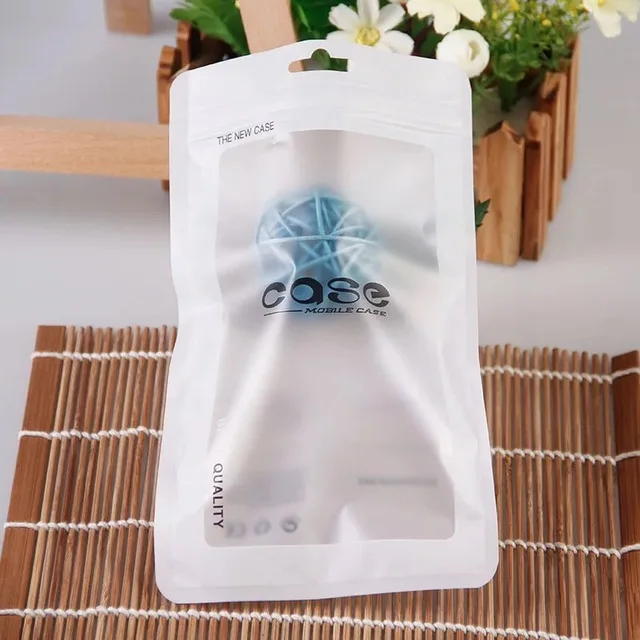100pcs 12x20cm plastic zipper bag cell phone accessories mobile phone case cover packaging package bag for iphone 8 7 6s 6 plus free global shipping