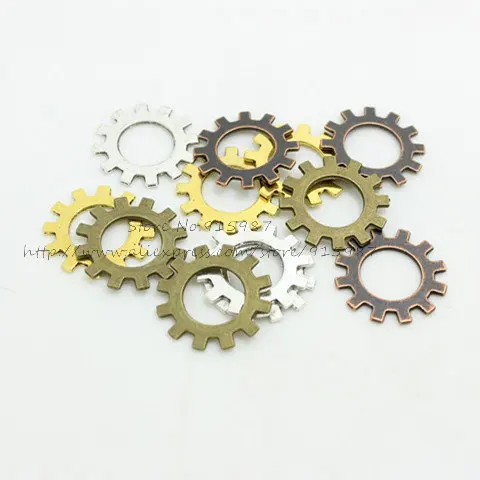 

Sweet Bell Four color Metal Alloy Steampunk Gears Jewelry Charm Jewelry Findings Wholesale 40pcs/lot 25mm