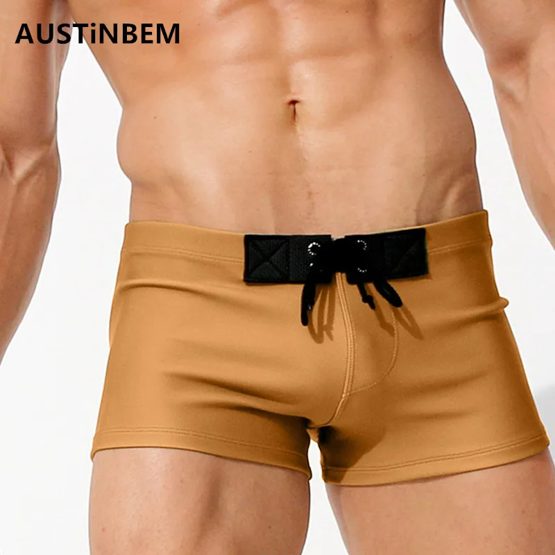 Мужские пляжные шорты с низкой посадкой синие плавки для серфинга плавания