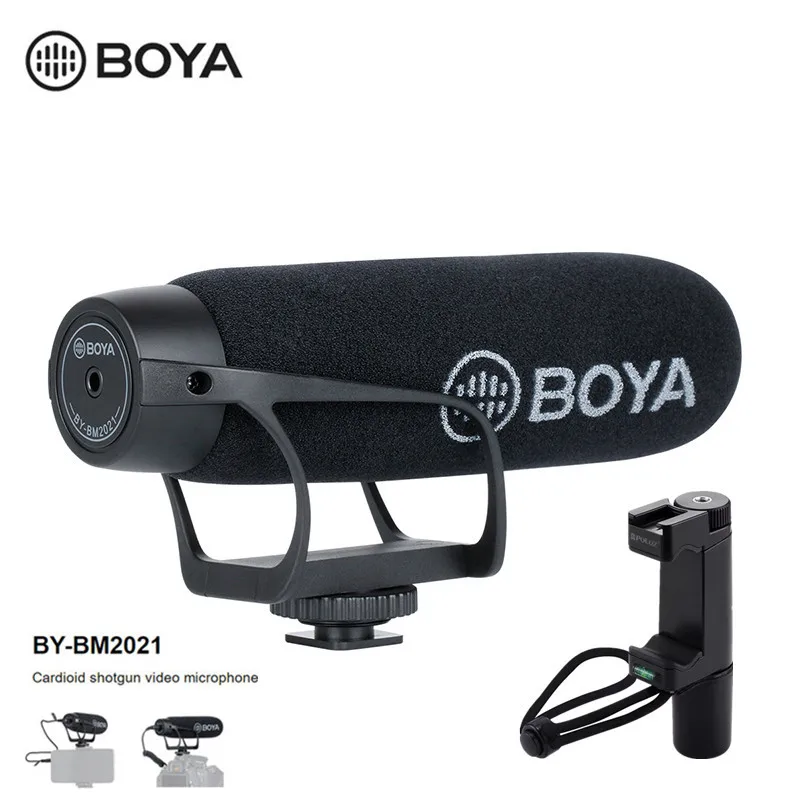 BOYA BY BM2021 кардиоидный микрофон для камеры Nikon Canon DSLR видеокамеры телефона с 3 5 мм TRS