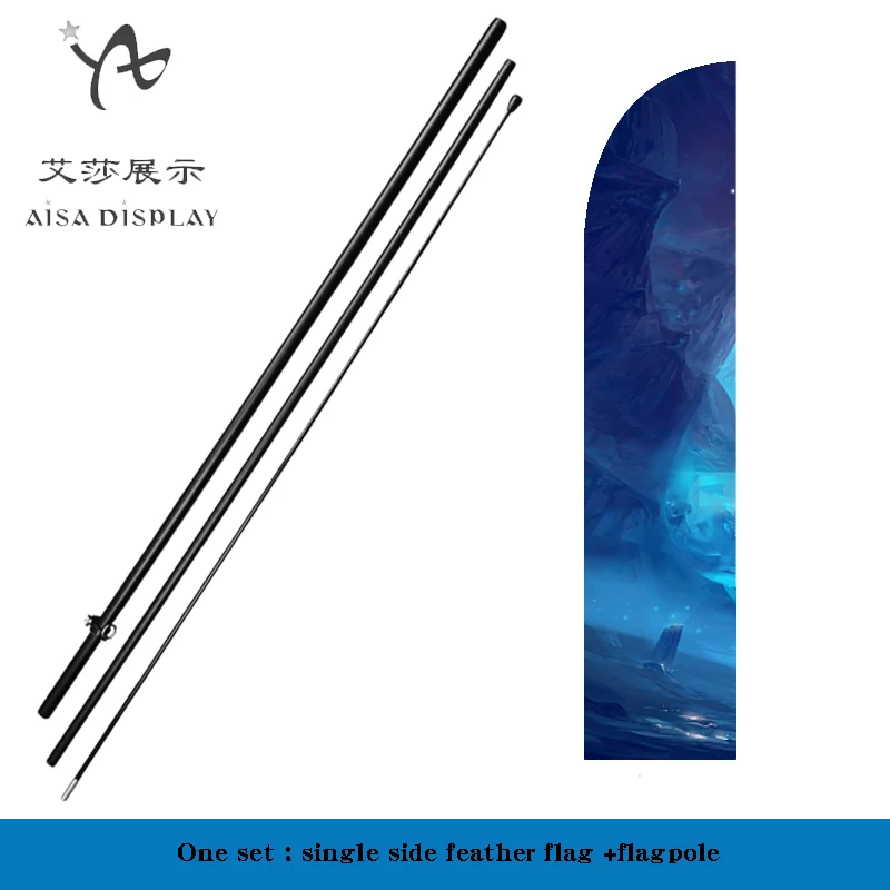 oneside with pole Пользовательские перо флаг и флагшток с базой наружная реклама флаг баннеры дешевый пляжный рекламный флаг - Цвет: oneside with pole