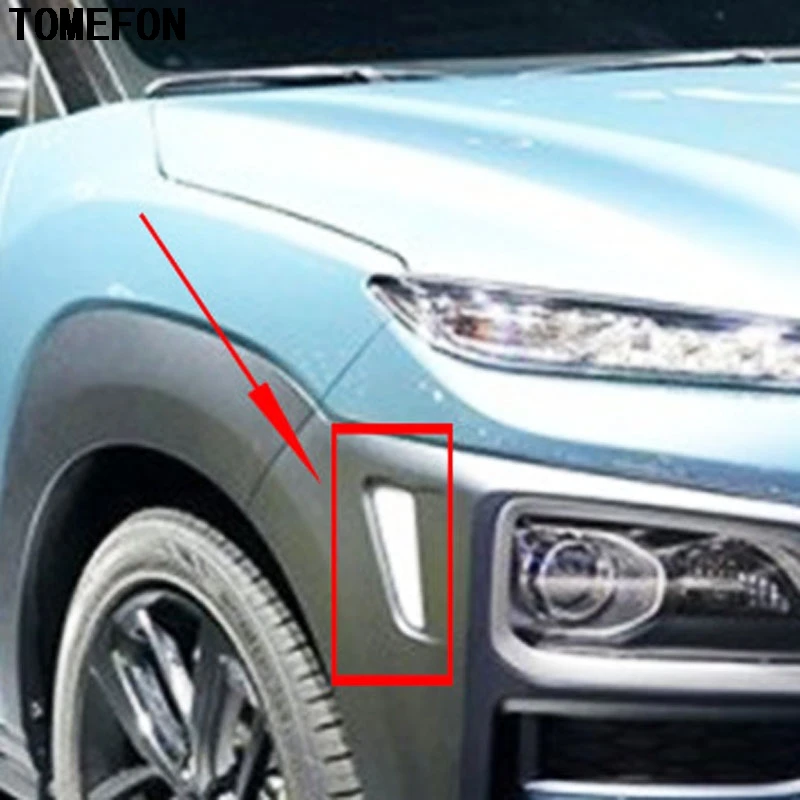 TOMEFON ABS хром для Hyundai Kona Encino 2018 2019 передняя сторона Truning свет крышка рамка отделка