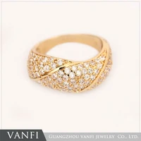 rushed top fashion classic jewelry rings mushroom ring zircon rings dubai gold color jewelry rings