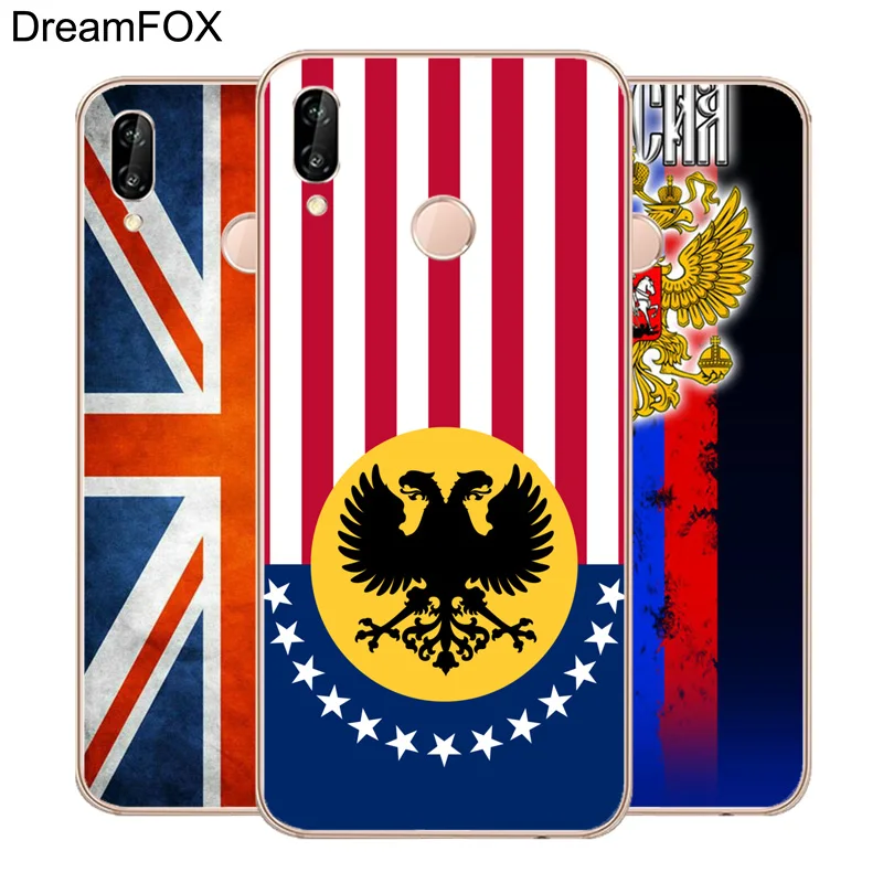 DREAMFOX L602 российский американский флаг Мягкий ТПУ силиконовый чехол для Huawei Honor 6a 6C