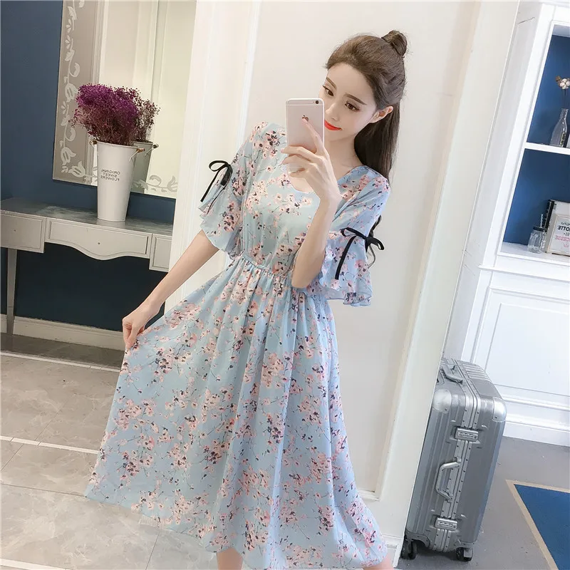 Женское шифоновое Элегантное летнее платье 2021 Новое поступление размера плюс