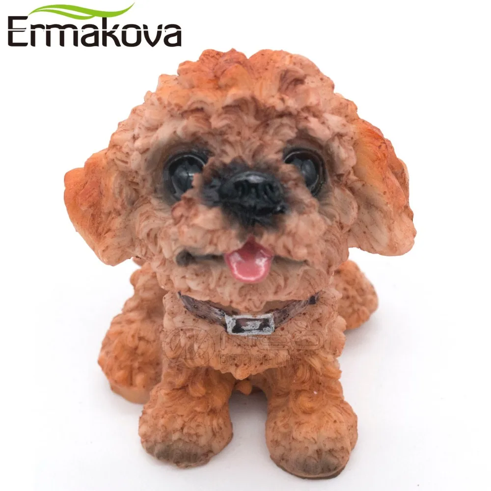 ERMAKOVA 6 шт./компл. Смола собака поплавок статуя щенок кивающая кукла встряхивание