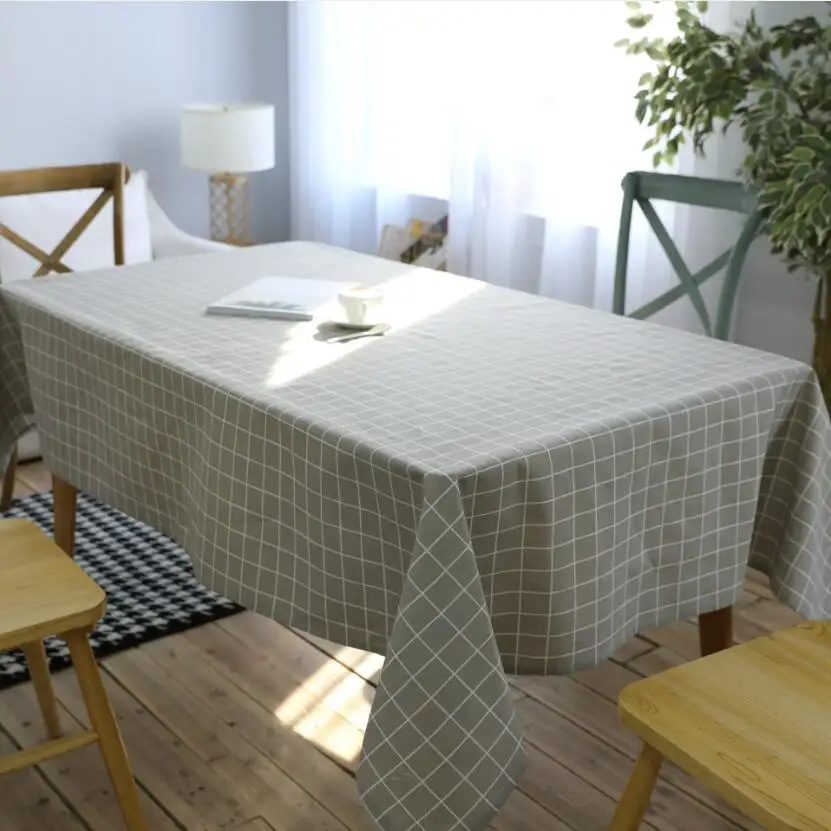 2019 Hot Sale Grid Tablecloth Black White Grey Plaid Table Cover Rectangle Dining Cloth Dust Proof Furniture Covers CZ010 |