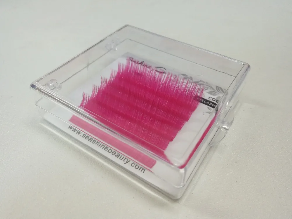 12rows/tray 5 Colors Eyelash Extension colorful Individual eyelashes xtension 100% handmade make up free shipping | Красота и