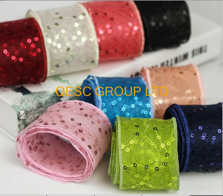 40 мм черная сетчатая лента с блестками кружевная для вуалетки свадебные